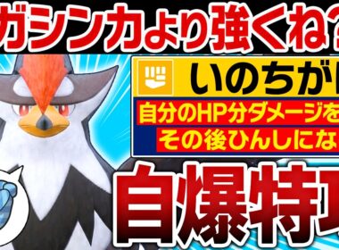 ムクホーク「メガシンカすると思った？w」←「いのちがけ」で自爆するスカーフ型が予想外に強くてヤバい【ポケモンチャンピオンズ】