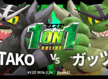 マエスマ'1on1#125 [R2] TAKO(ガオガエン) VS ガッツ(ガオガエン) #マエスマ #スマブラSP