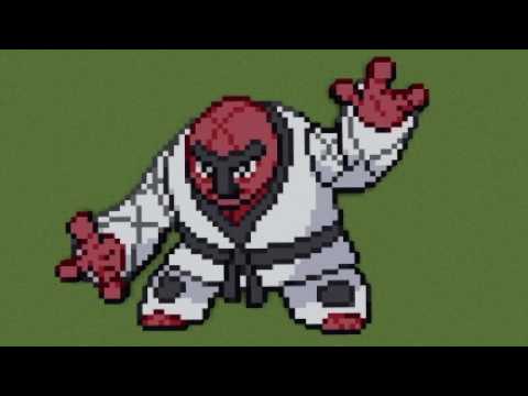 ［マイクラ］黙々とナゲキを作る［ポケモンドット絵］