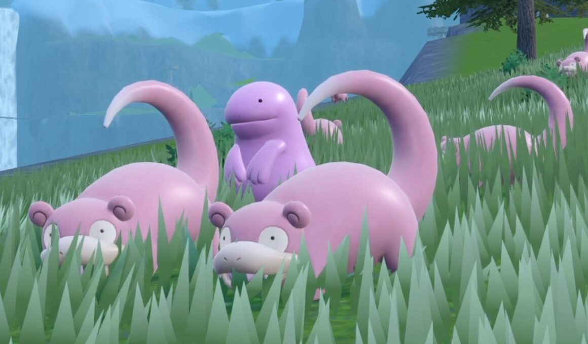 色ヌオーとヤドンの「ボーっとピンク会」【ポケモンSV】