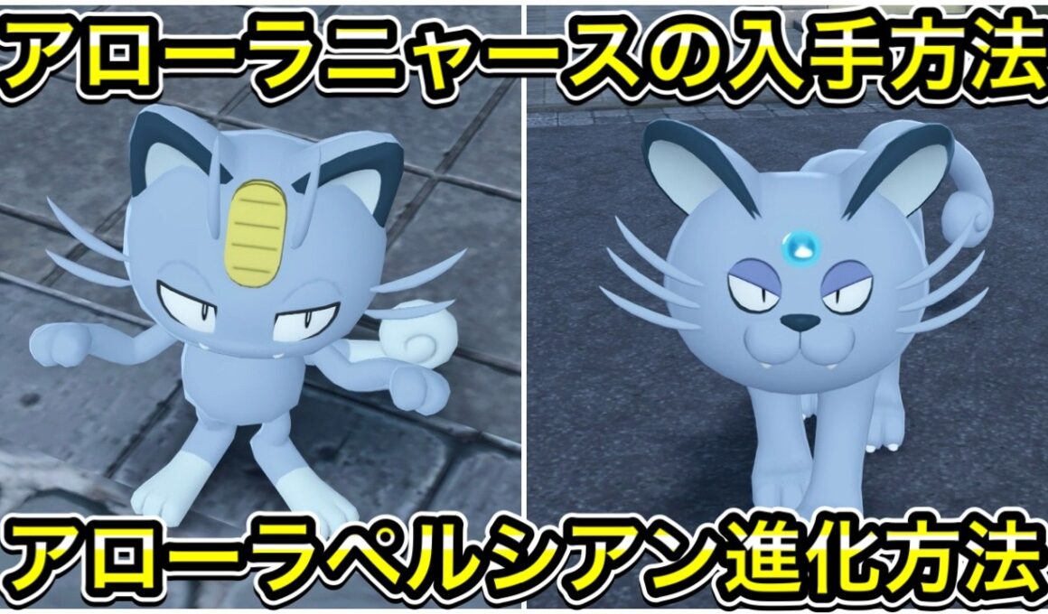 【ポケモンZA】アローラニャースの入手方法！アローラペルシアンへの進化方法！