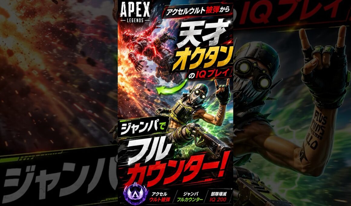 【APEX】アクセルウルト被弾からジャンパでフルカウンター！天才過ぎるオクタンのIQプレイ#apex #apexlegends #fyp #おすすめ #tiktok #ゲーム #shorts