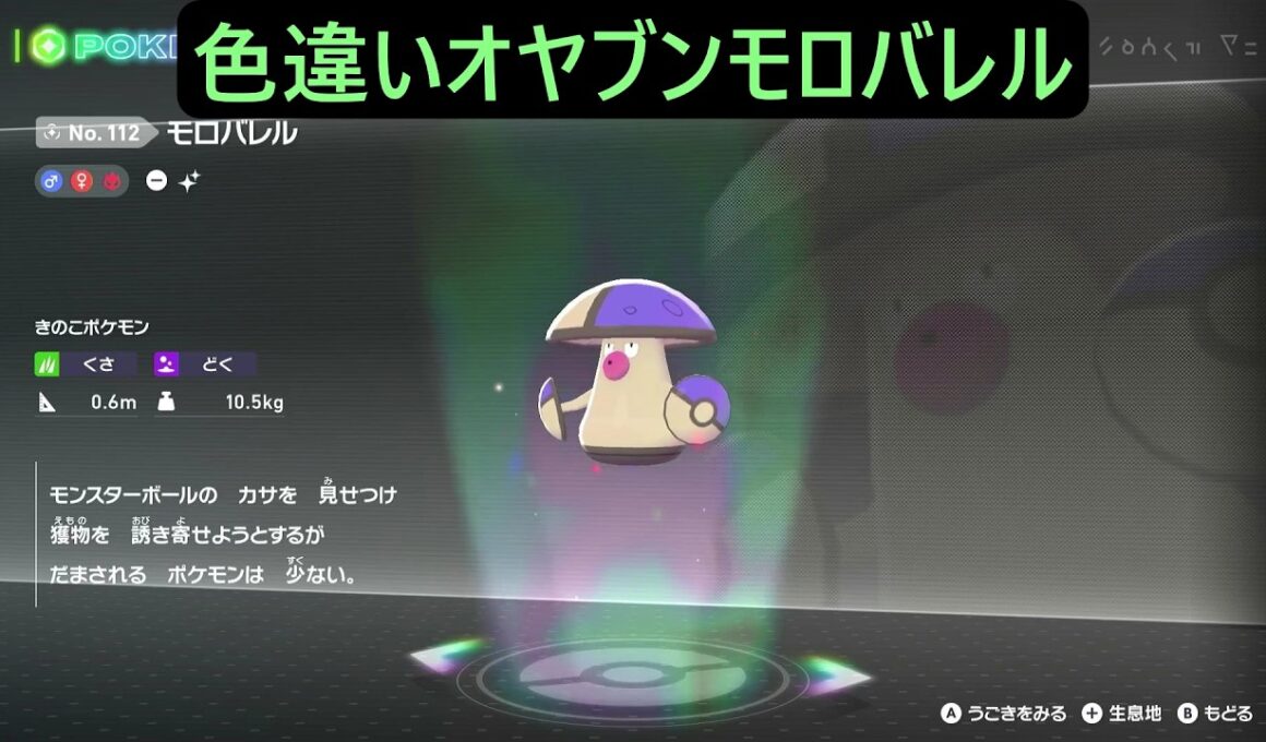 色違いオヤブンタマゲタケ・モロバレル ポケモンレジェンズZA M次元ラッシュ Pokémon LEGENDS Z-A Mega Dimension #ポケモン #ポケモンza