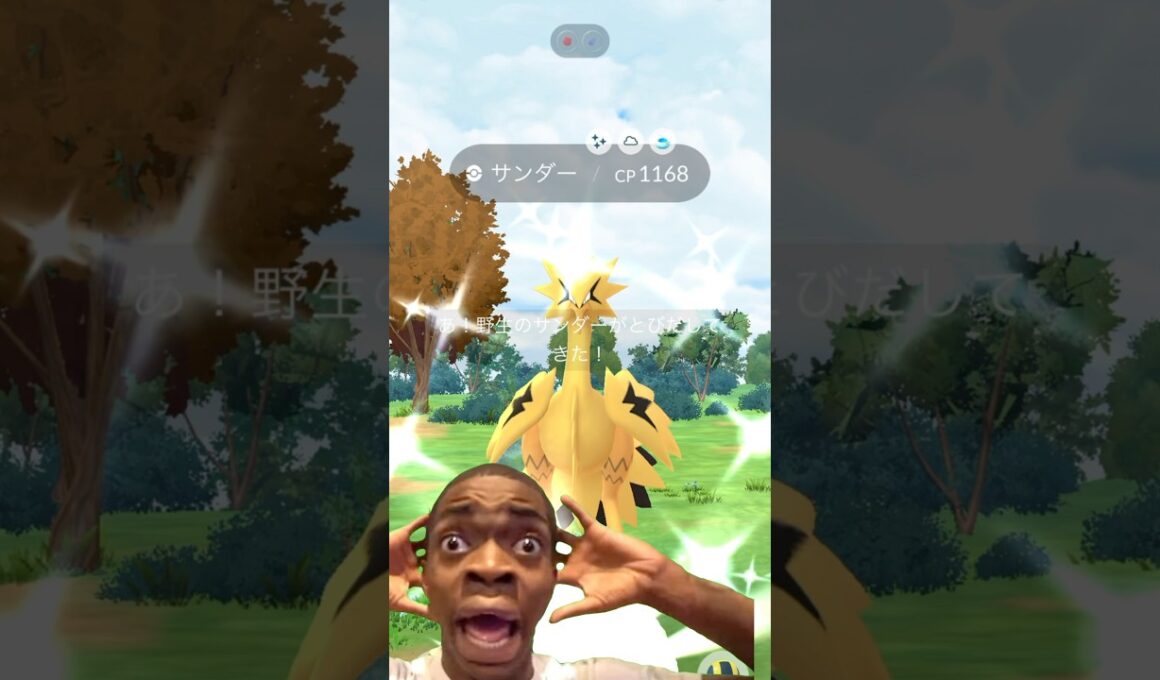 人生2度目のガラルサンダー色違いと遭遇！！ #ポケモン #ポケモンgo #色違い #ガラルサンダー