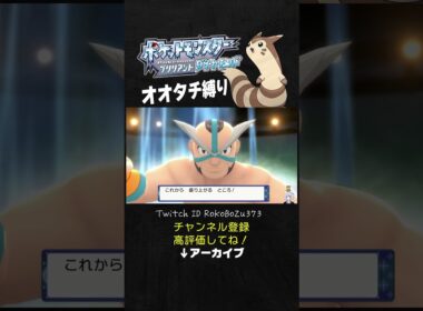 【オオタチ縛り旅】ジムリーダーのフローゼルが強すぎた！両刀やし先制技押し付けてくるもん。【ダイパリメイク／ポケモン／生放送切り抜き】