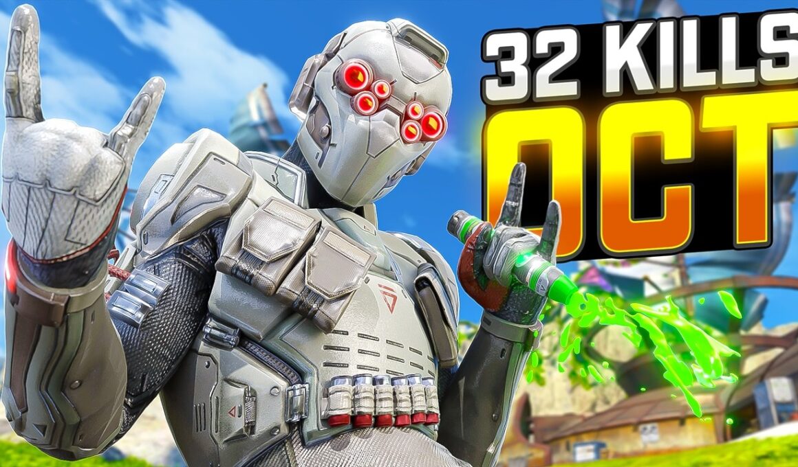 INSANE Octane 32 KILLS and 7,400 Damage Apex Legends