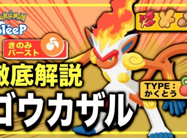 【ジュカイン強すぎ】ゴウカザル解説＆無課金評価【ポケモンスリープ】