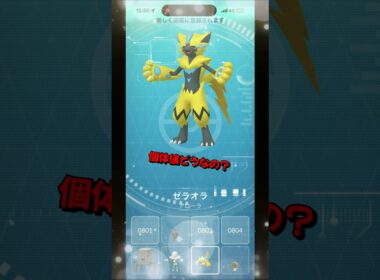 【ポケモンGO】幻のポケモン！？ゼラオラのゲットチャレンジと個体値は？#ポケモンgo #ポケモン #Shorts