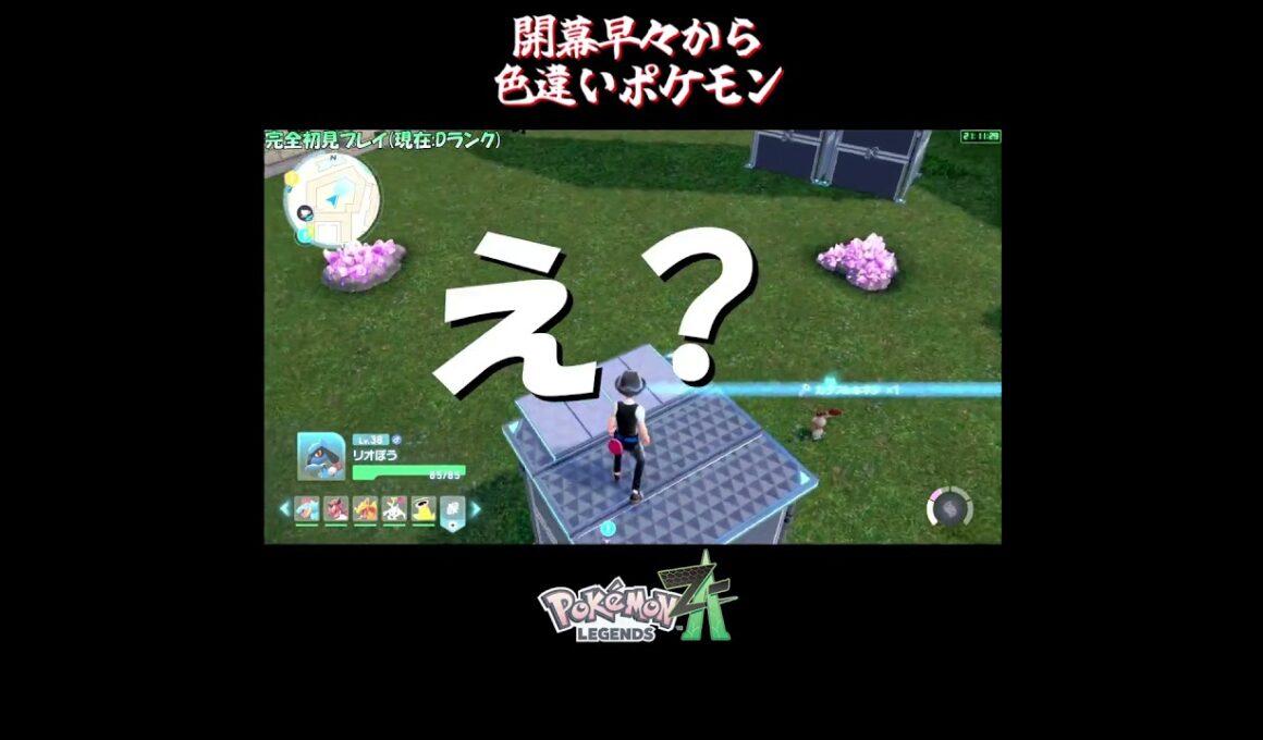 【色違い】配信開始してから早々に色違い！？【切り抜き／ポケモンレジェンズZA】 #ホルビー #PokemonLegendsZA #shorts