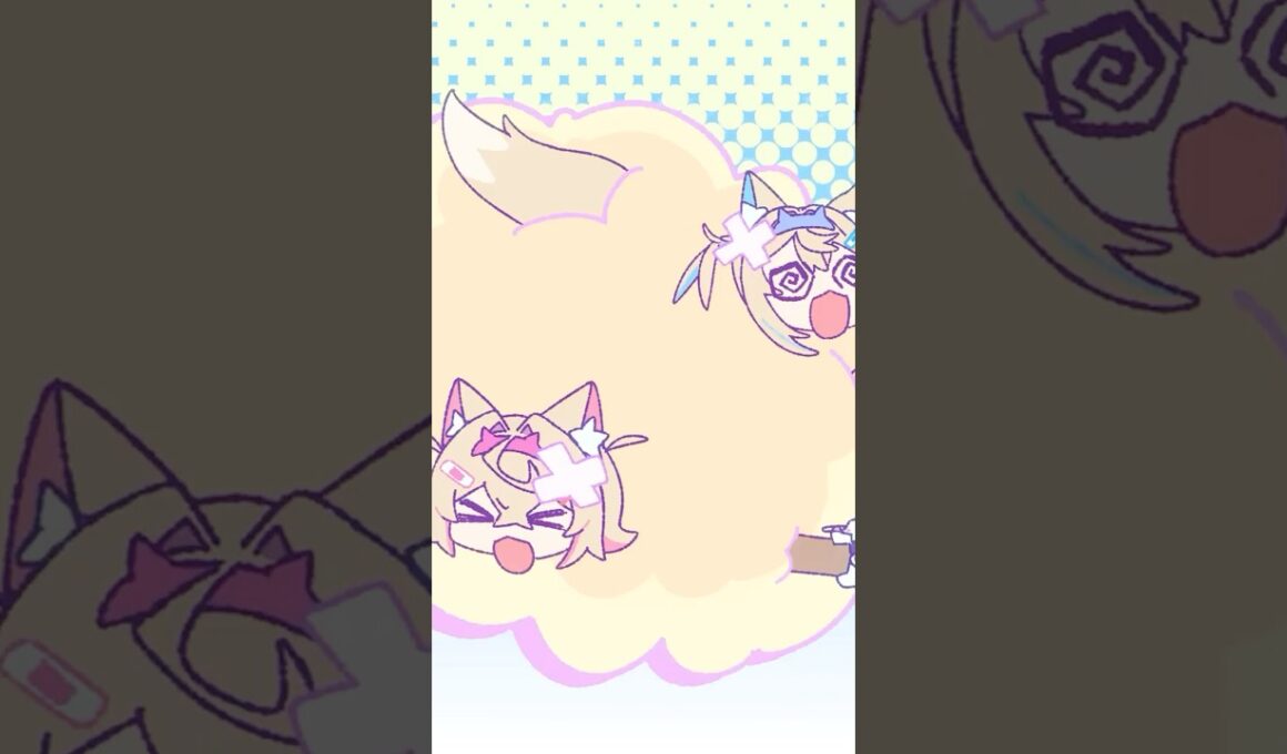 【アニメ】no matter how much furr flies, our twin bond is unbreakable 🩵🩷 #FUWAMOCO #ホロライブ #anime #shorts