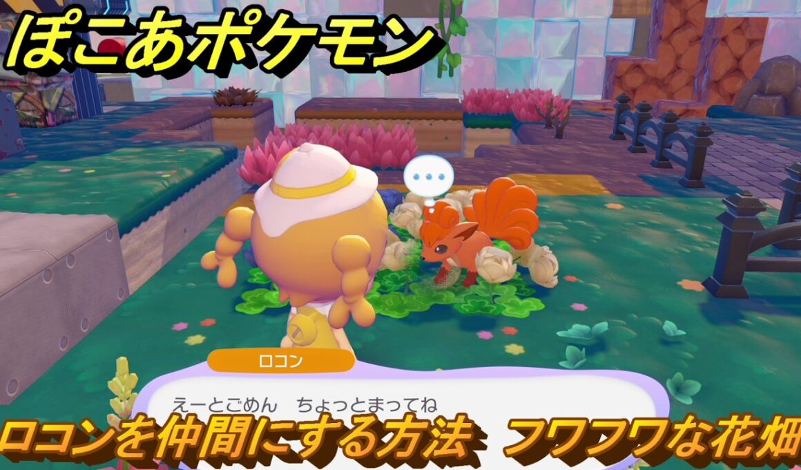 ぽこあポケモン　ロコンを仲間にする方法　フワフワな花畑　＃１６２　【ぽこポケ】