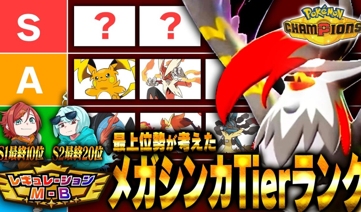 【Tier】あのポケモンがSランク！？レギュM-B序盤のメガシンカTierランクをポケモン対戦最上位勢が考えました【チャンピオンズ】