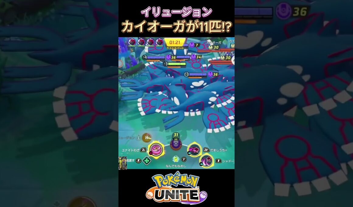 ⚠️カイオーガ11匹出現#ゾロアーク#ポケモンユナイト#ポケモン#ゆめにゃん#REJECT#shorts