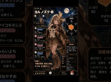 【ポケモンを擬人化してみた。part.24】#ポケモン#擬人化#オタチ#オオタチ#ホーホー#ヨルノズク#レディバ#レディアン#イトマル#アリアドス#クロバット