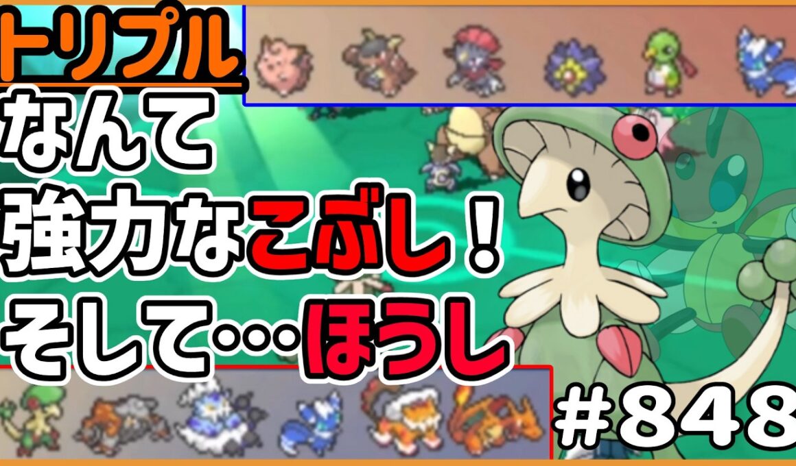 なんて強力なこぶし！そして…ほうし！※レディアンではない【トリプルバトル #848】