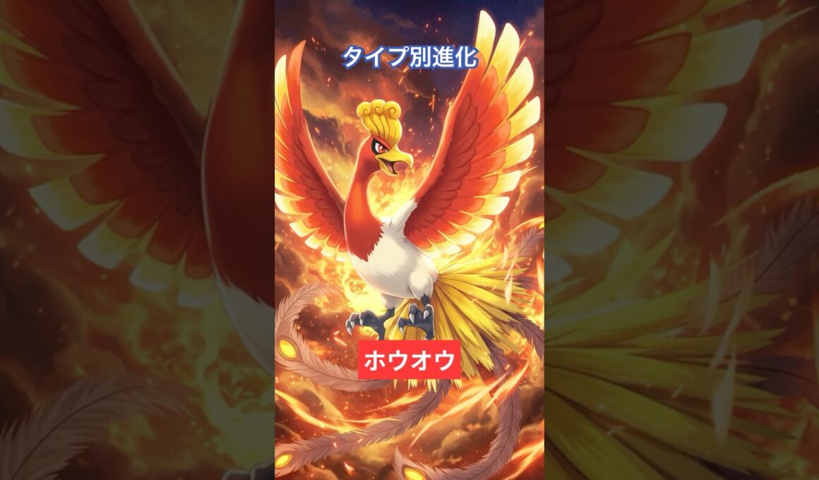 ホウオウ タイプ別進化 #aiart #Pokemon #雑学 #ポケモン #トリビア #豆知識 #ホウオウ #想像 #進化 進化 #タイプ別