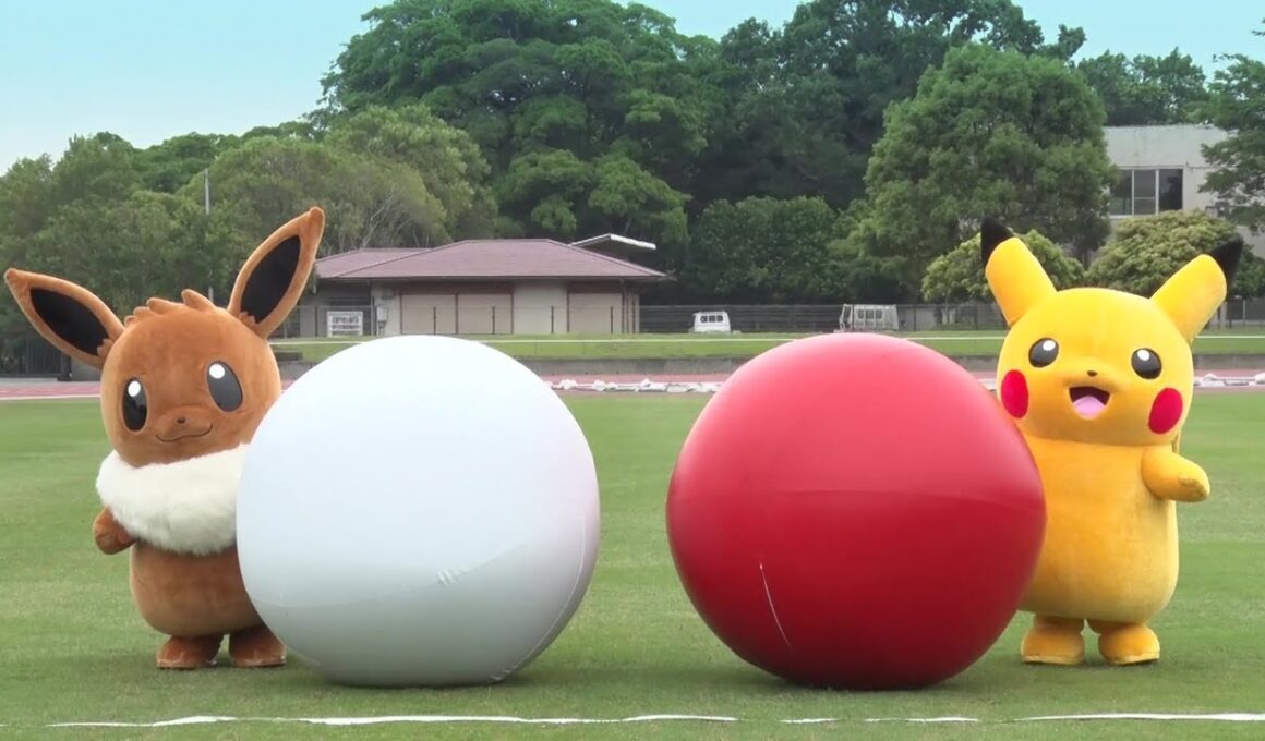 【公式】イーブイ vs ピカチュウ勝つのはどっち？ 種目：大玉転がし
