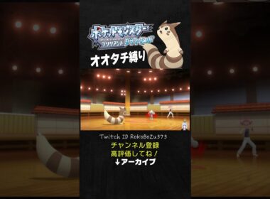 【オオタチ縛り旅】ジムリーダーのアサナンが強すぎた！積みエースで火力半端ないもん。【ダイパリメイク／ポケモン／生放送切り抜き】