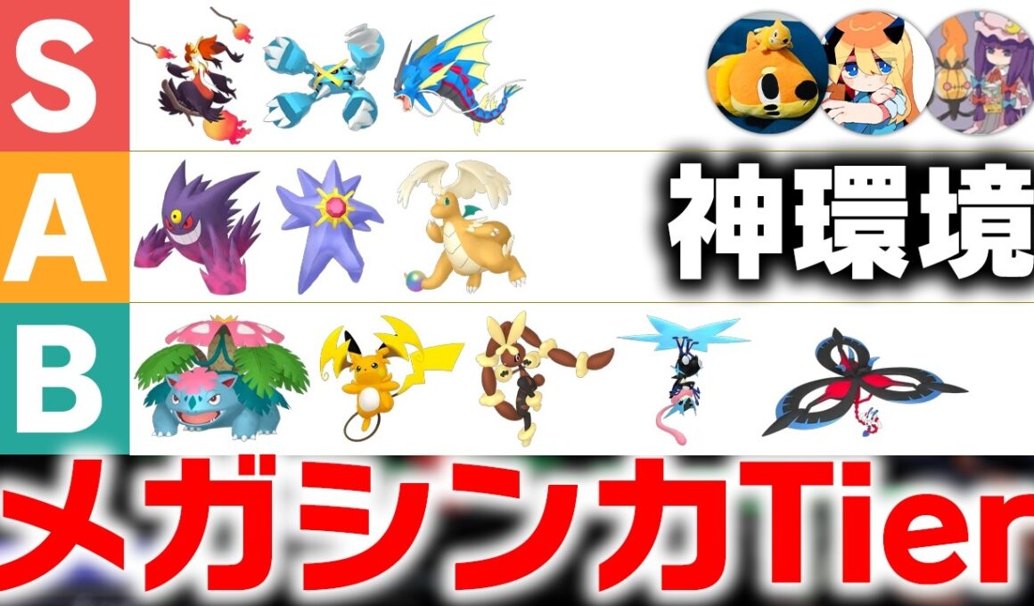 メタグロス＝S、ムクホーク＝E⁉️チャンピオン級の最新版メガキャラランクを作って比べてみた結果……