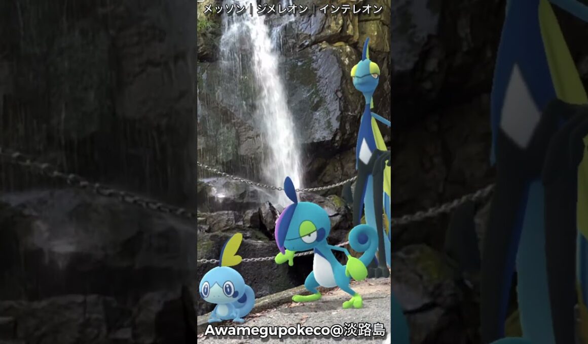 メッソン｜Sobble｜ジメレオン｜Drizzile｜インテレオン｜Inteleon｜GOphotobomb【ポケモンGO】AR動画｜PoKeMoN GO AR｜#Shorts