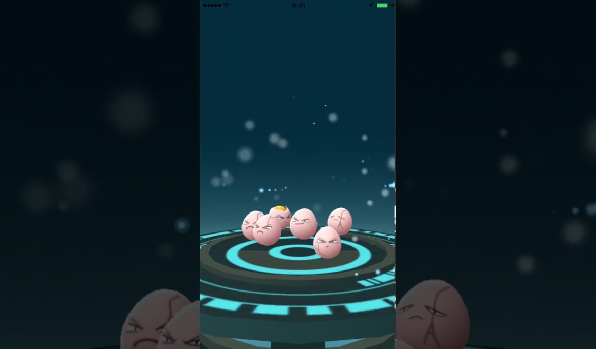 ポケモンGO　102-103 タマタマからナッシーへの進化の様子。 Pokémon Go Exeggcute evolution.