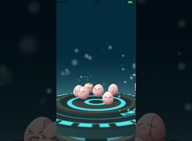 ポケモンGO　102-103 タマタマからナッシーへの進化の様子。 Pokémon Go Exeggcute evolution.