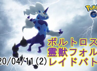 ポケモンGOボルトロス霊獣フォルムレイドバトル2022/04/11その2