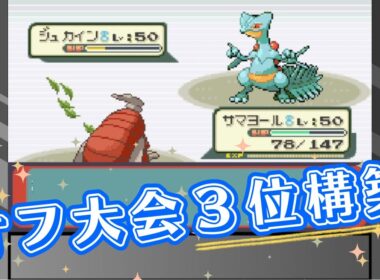 【3世代シングル対戦】オフ大会3位構築「カビハピサマヨ＋マタドガス」【ポケモンエメラルド】