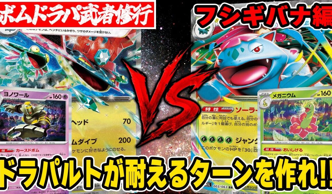ボムクラハンドラパルトで色んなデッキと対戦!! VSメガフシギバナ【ポケカ対戦】Dragapult ex Dusknoir & VS Mega Venusaur ex