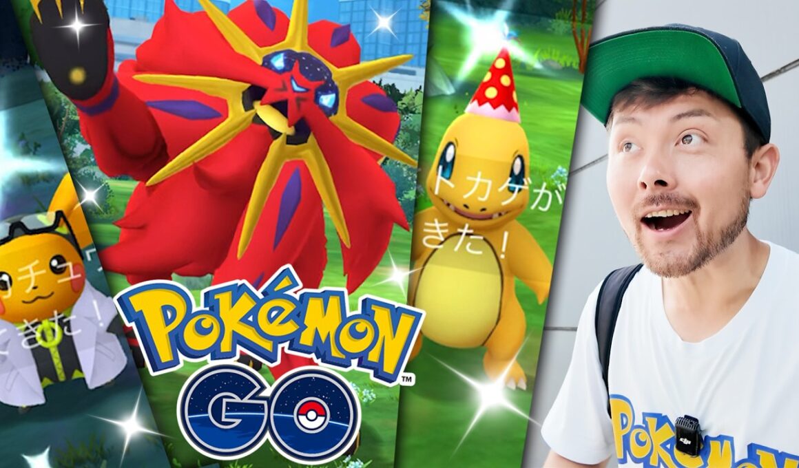 GOパスが背景確定だと！？色違いソルガレオ実装！！ポケモンGO日本10周年の日に奇跡のゲット！？【ポケモンGO】