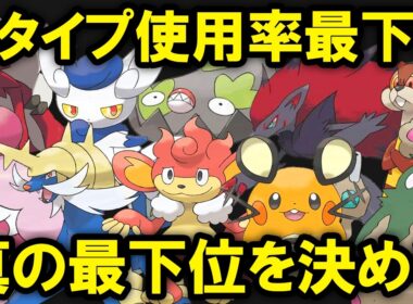 【シーズン３】タイプ別使用率最下位の中から真の最下位を決める【ダブル】