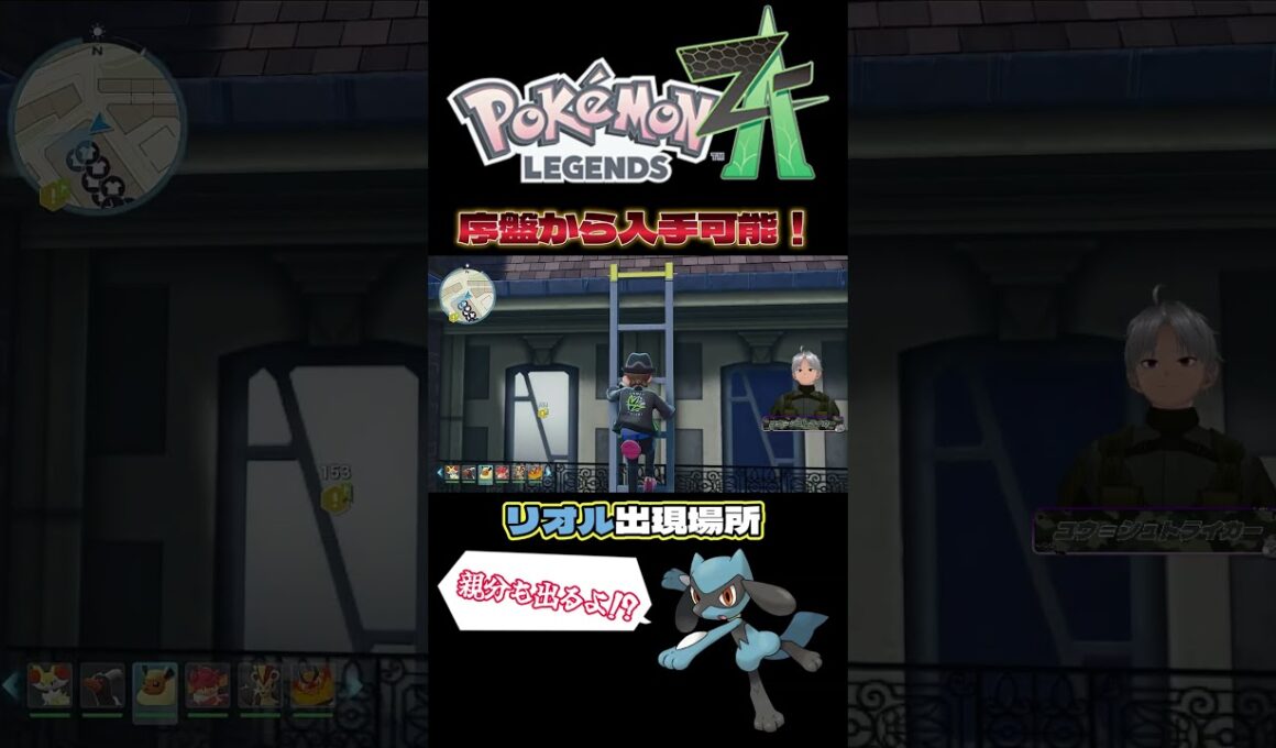 親分も出現！ルカリオの進化前リオルが序盤から入手可能！#ポケモンZA#リオル#ルカリオ#shorts