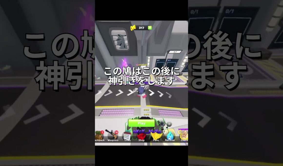 この鳩は運を使い切ったようです