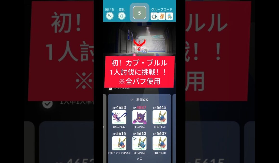 初！カプ・ブルル1人討伐に挑戦！！ #ポケモン #ソロ討伐 #ポケモンgo