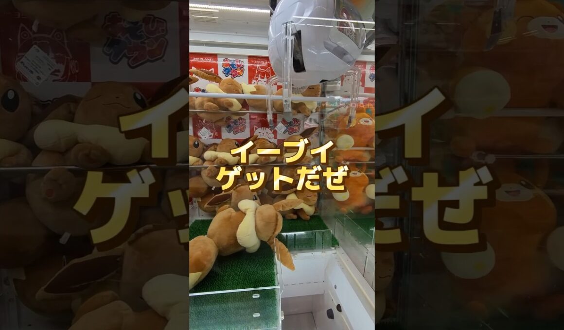 イーブイゲットだぜ 6手ゲット #クレーンゲーム #ポケモン