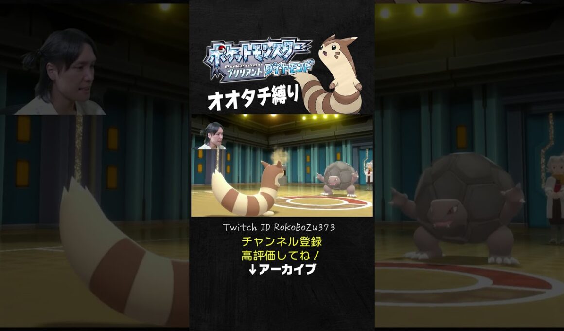 【オオタチ縛り旅】四天王キクノのゴローニャが強すぎた！まさかの●●型で奇襲仕掛けてくるもん。【ダイパリメイク／ポケモン／生放送切り抜き】