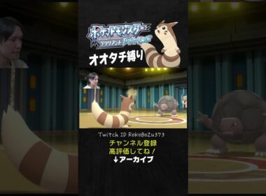 【オオタチ縛り旅】四天王キクノのゴローニャが強すぎた！まさかの●●型で奇襲仕掛けてくるもん。【ダイパリメイク／ポケモン／生放送切り抜き】