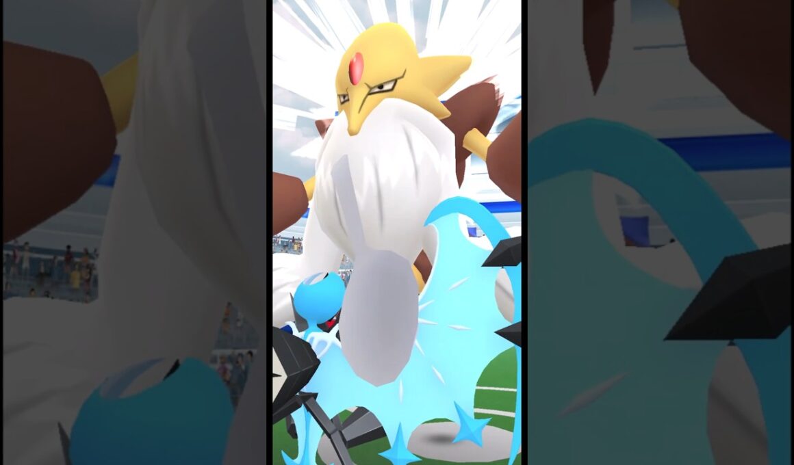 【ポケモンGO】メガフーディンソロ討伐してみた※天候ブースト無し※ #ポケモンGO #PokémonGO #メガレイド #shorts