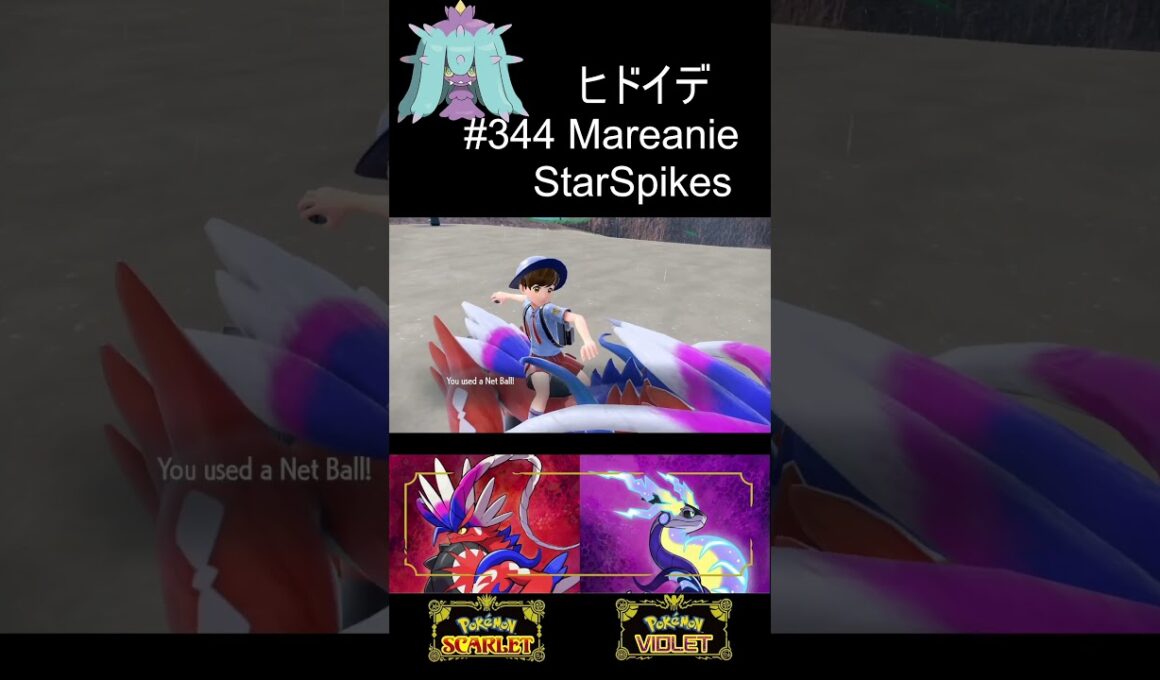 #344 Mareanie ヒドイデ Pokémon Scarlet/Violet #poisonpokemon #waterpokemon