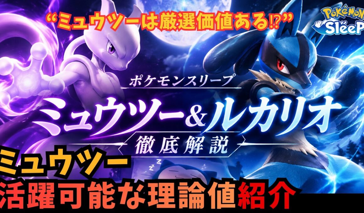 【ポケスリ】ミュウツー＆ルカリオの理論値と厳選について解説【ポケモンスリープ】【ミュウツーイベント】【ルカリオ】