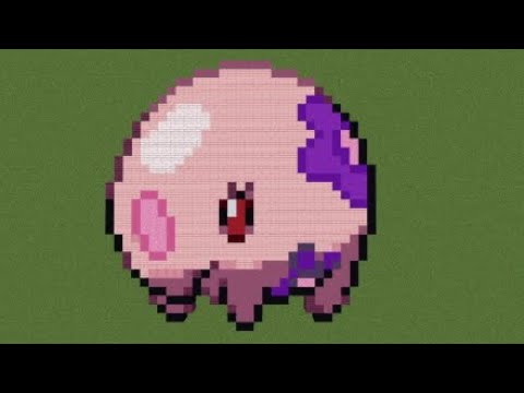 ［マイクラ］黙々とムンナを作る［ポケモンドット絵］