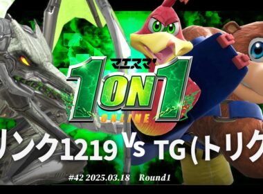 マエスマ'1on1#42[R1] コリンク1219(リドリー) vs TG(トリグリ)(バンジョー&カズーイ) #スマブラSP #マエスマ
