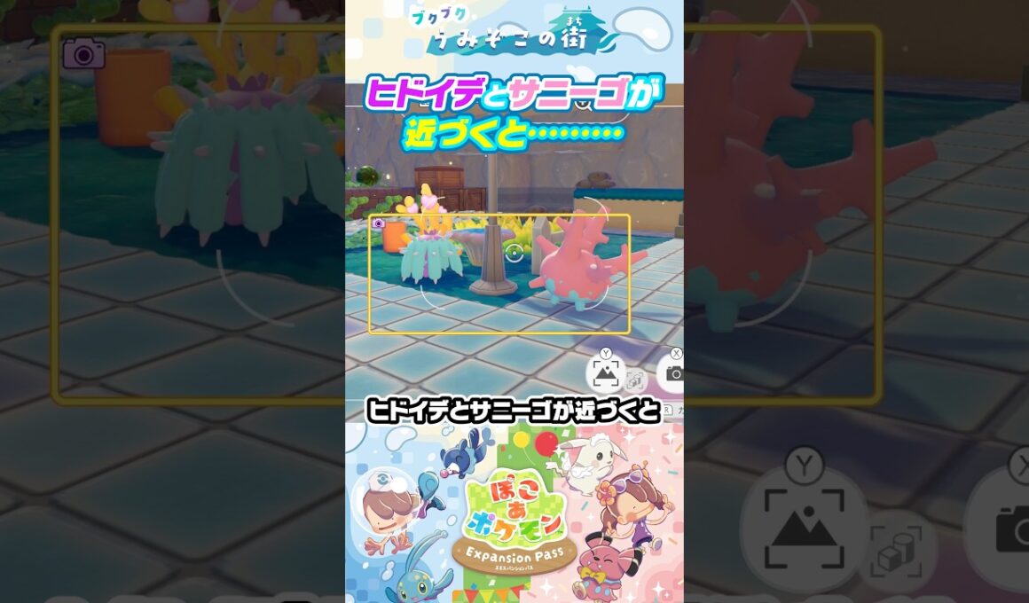 ヒドイデとサニーゴが近づくと…【ぽこあポケモン ブクブクうみぞこの街】