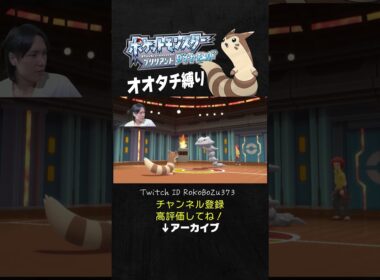 【オオタチ縛り旅】四天王オーバのハガネールが強すぎた！特殊攻撃を普通に耐えてくるもん。【ダイパリメイク／ポケモン／生放送切り抜き】
