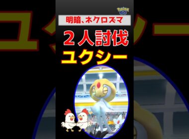間違えないで！【ユクシー！２人討伐】ネクロズマ、たそがれとあかつきの使い方　たそがれの攻撃力不足による時間切れの危機を、あかつきが挽回、高難度レイドをクリア