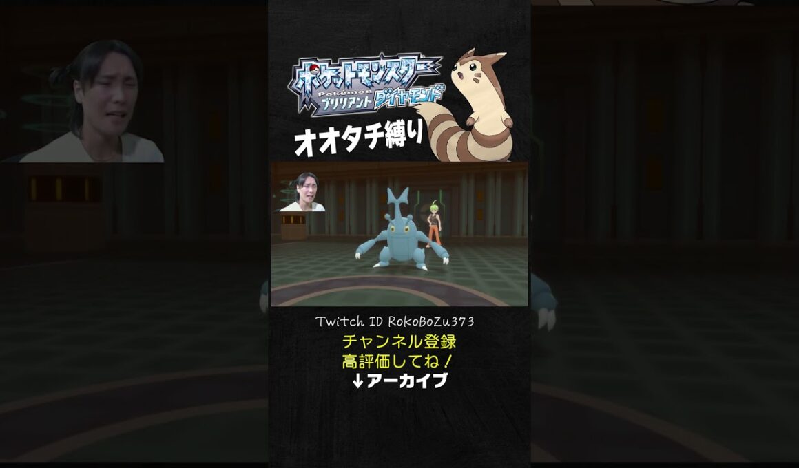 【オオタチ縛り旅】四天王イツキのヘラクロス＆アゲハントをワンパンするオオタチさんが強すぎた。【ダイパリメイク／ポケモン／生放送切り抜き】