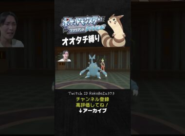 【オオタチ縛り旅】四天王イツキのヘラクロス＆アゲハントをワンパンするオオタチさんが強すぎた。【ダイパリメイク／ポケモン／生放送切り抜き】