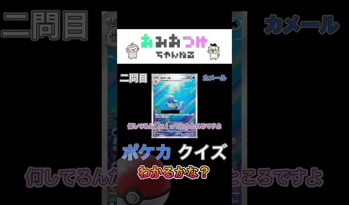 ポケカの新しい遊び方！イラストを見てワザ名を考察！【フシギダネ、プクリン、カメール、メタグロス】#ポケモンカード #カメール #おみおつけちゃんねる