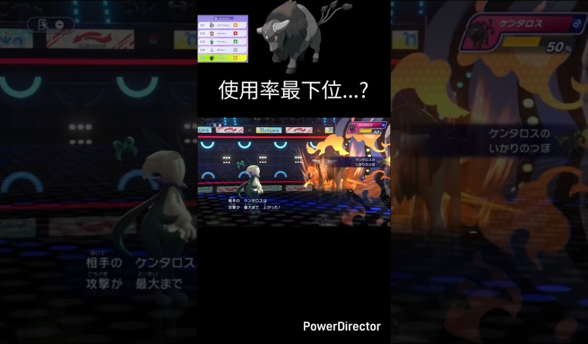急所に当てられ怒り狂い加速するケンタロス 【ポケモンチャンピオンズ】