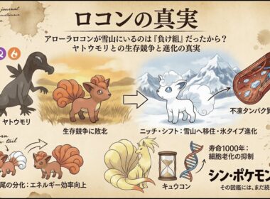 【0037｜ロコン】アローラロコンが雪山にいるのは「負け組」だったから？ヤトウモリとの生存競争と進化の真実